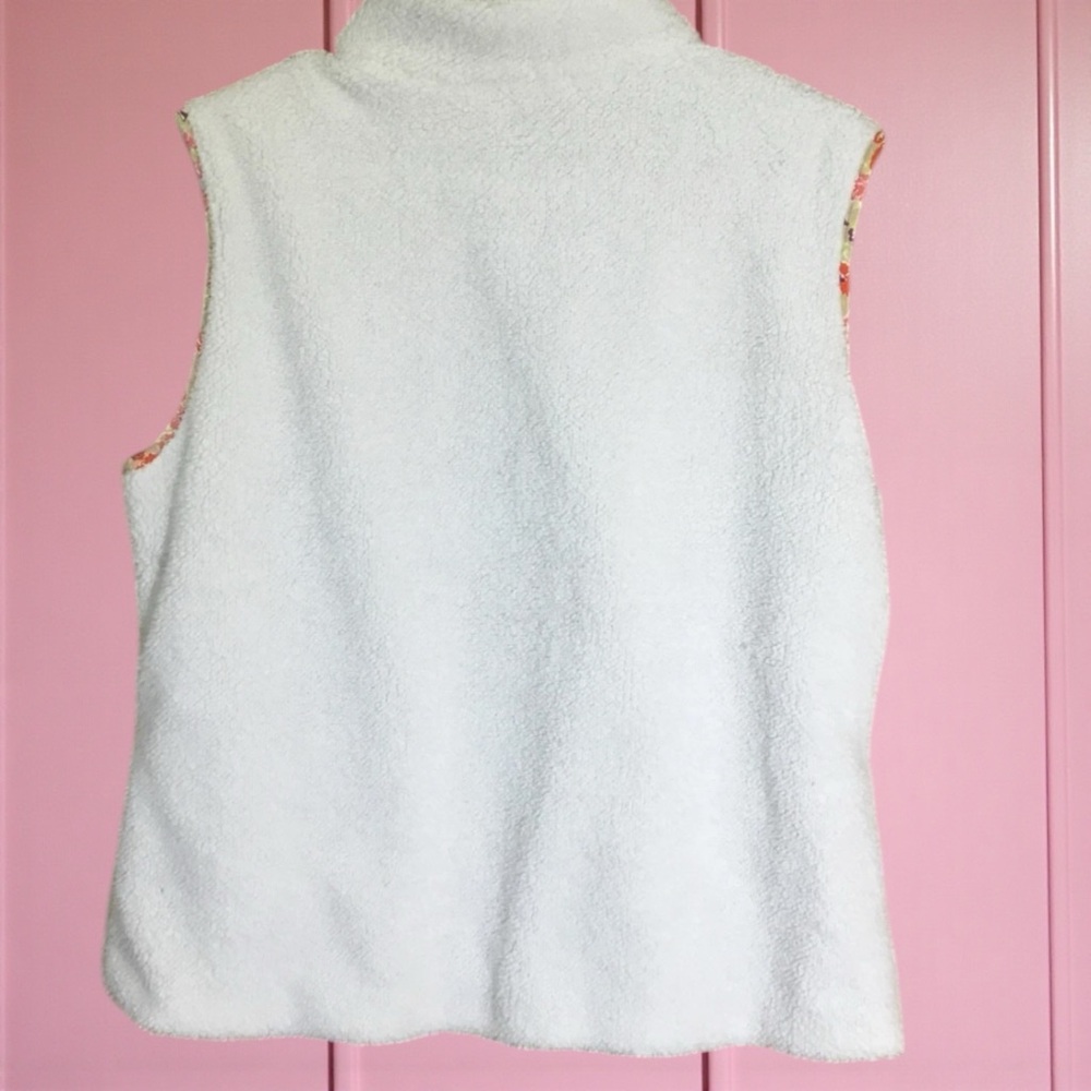 Matilda Jane reversible whimsical Floral Sherpa Vest - Picture 9 of 10